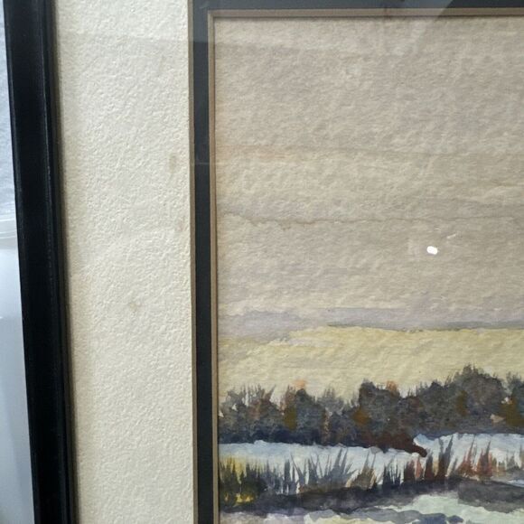 watercolor painting Signed W.H. Hinton 16.75"x13.75" With Frame. - Picture 8 of 10